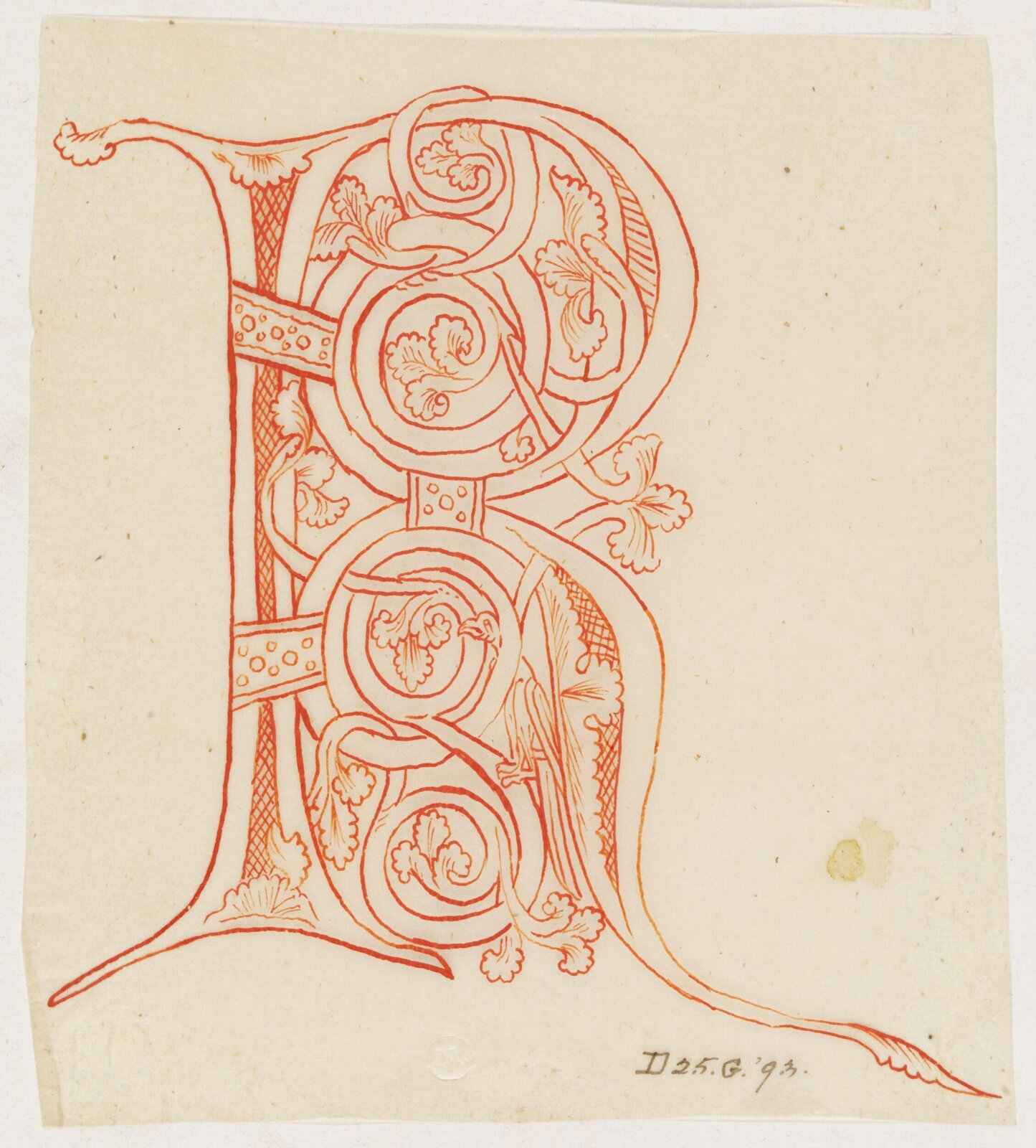 Illumination copied after medieval models, C. Barison, before 1893