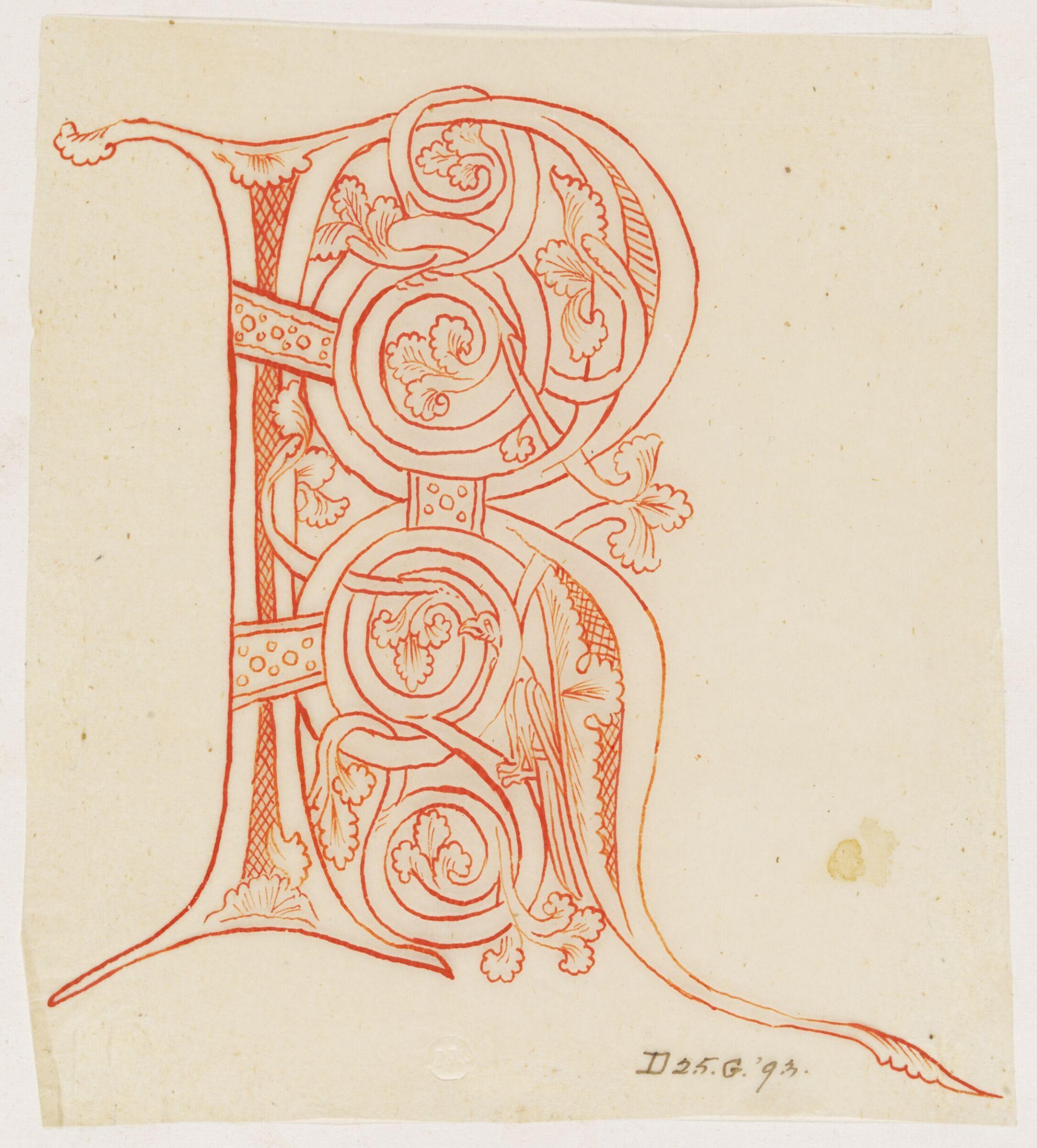 Illumination copied after medieval models, C. Barison, before 1893