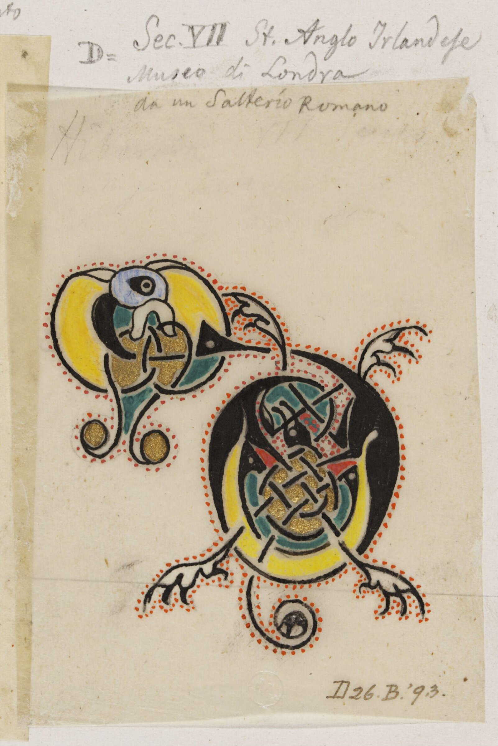Illumination copied after medieval models, C. Barison, before 1893