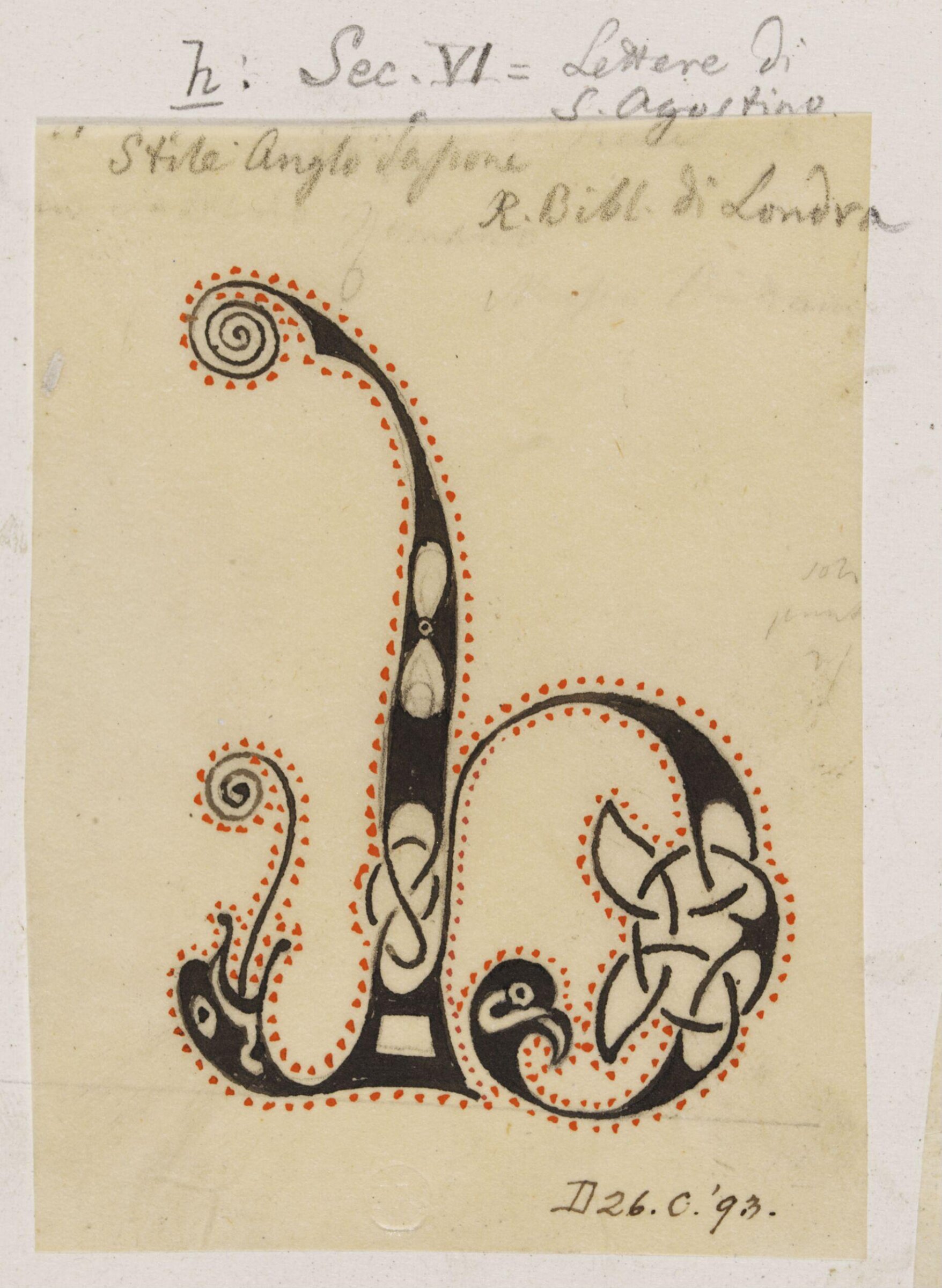 Illumination copied after medieval models, C. Barison, before 1893