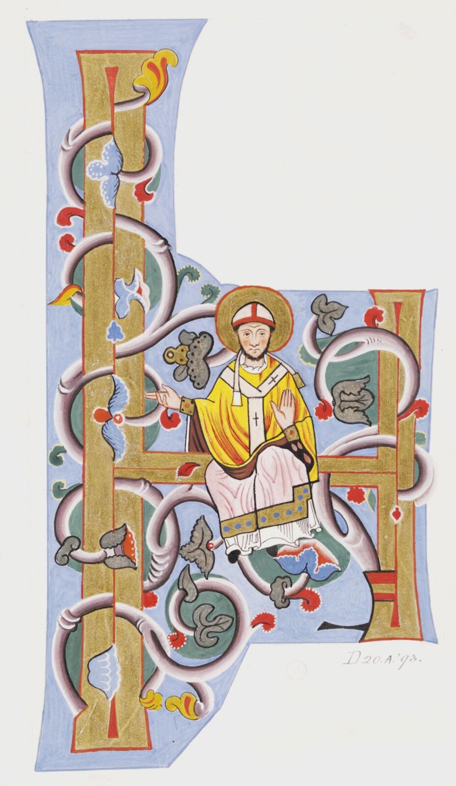 Illumination copied after medieval models, C. Barison, before 1893