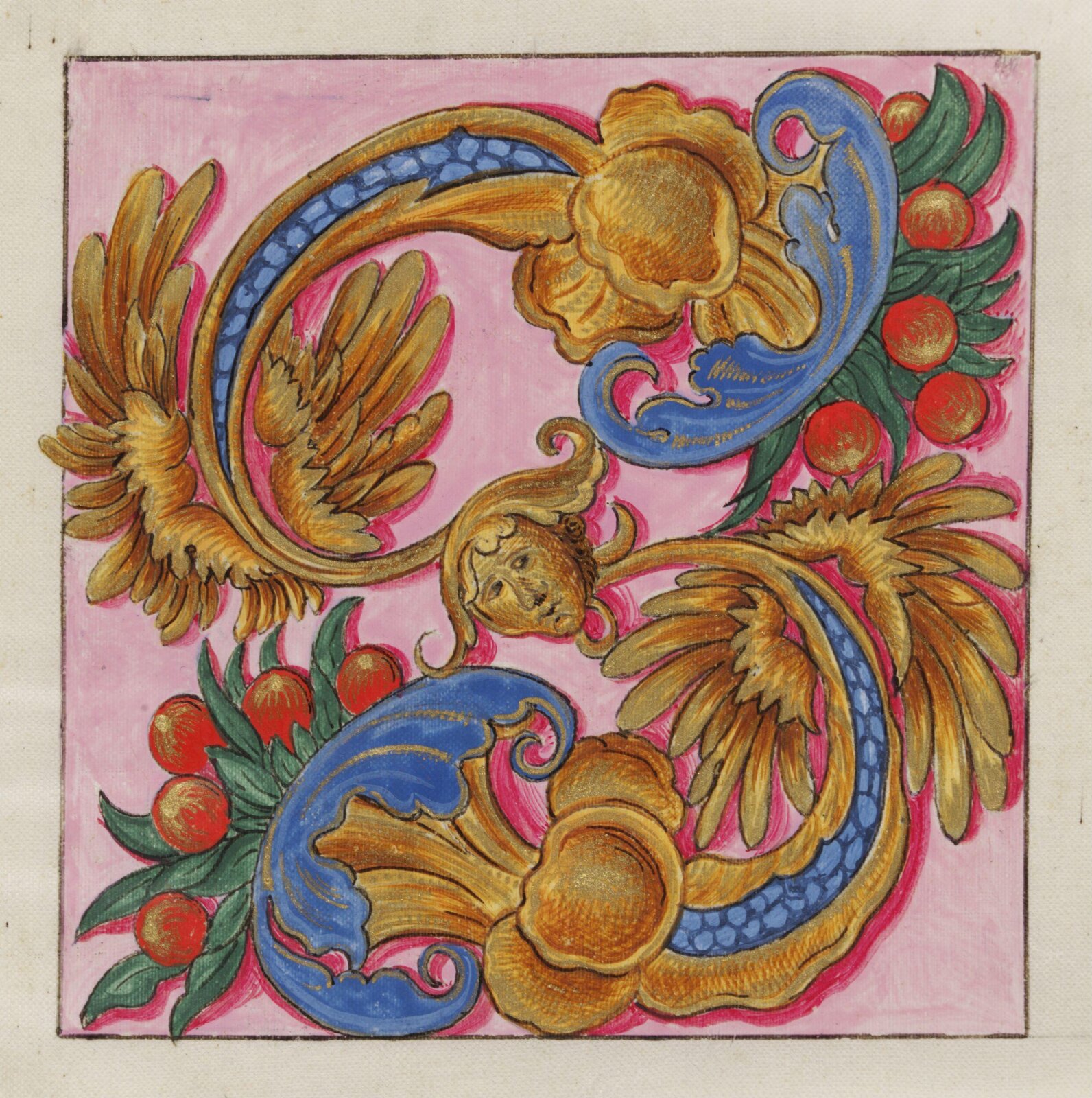 Illumination copied after medieval models, C. Barison, before 1893