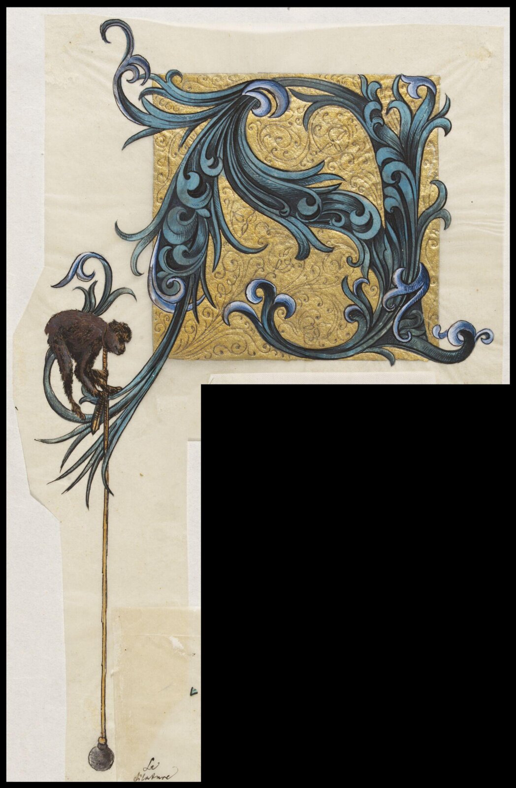 Illumination copied after medieval models, C. Barison, before 1893
