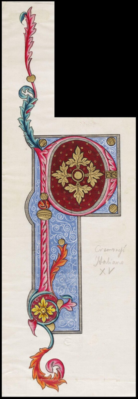 Illumination copied after medieval models, C. Barison, before 1893
