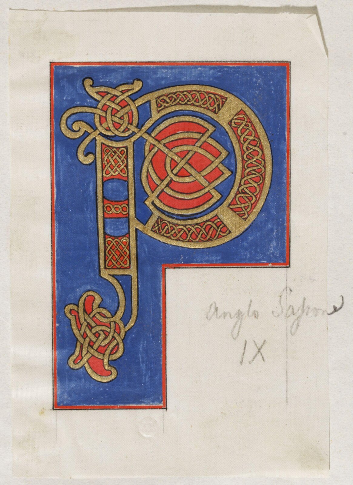 Illumination copied after medieval models, C. Barison, before 1893