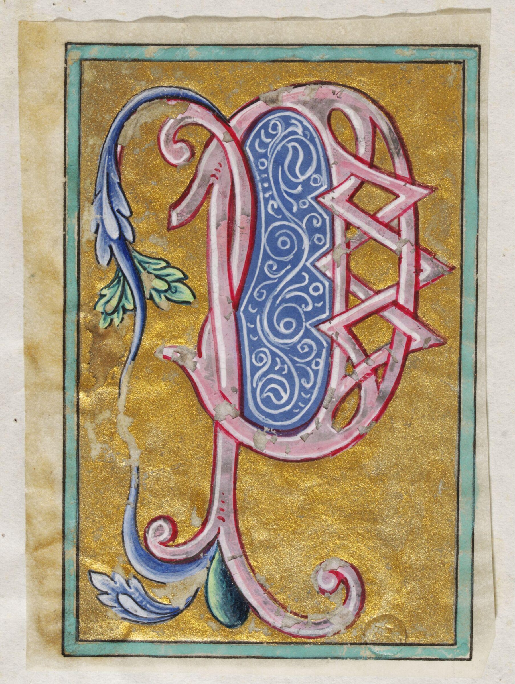 Illumination copied after medieval models, C. Barison, before 1893