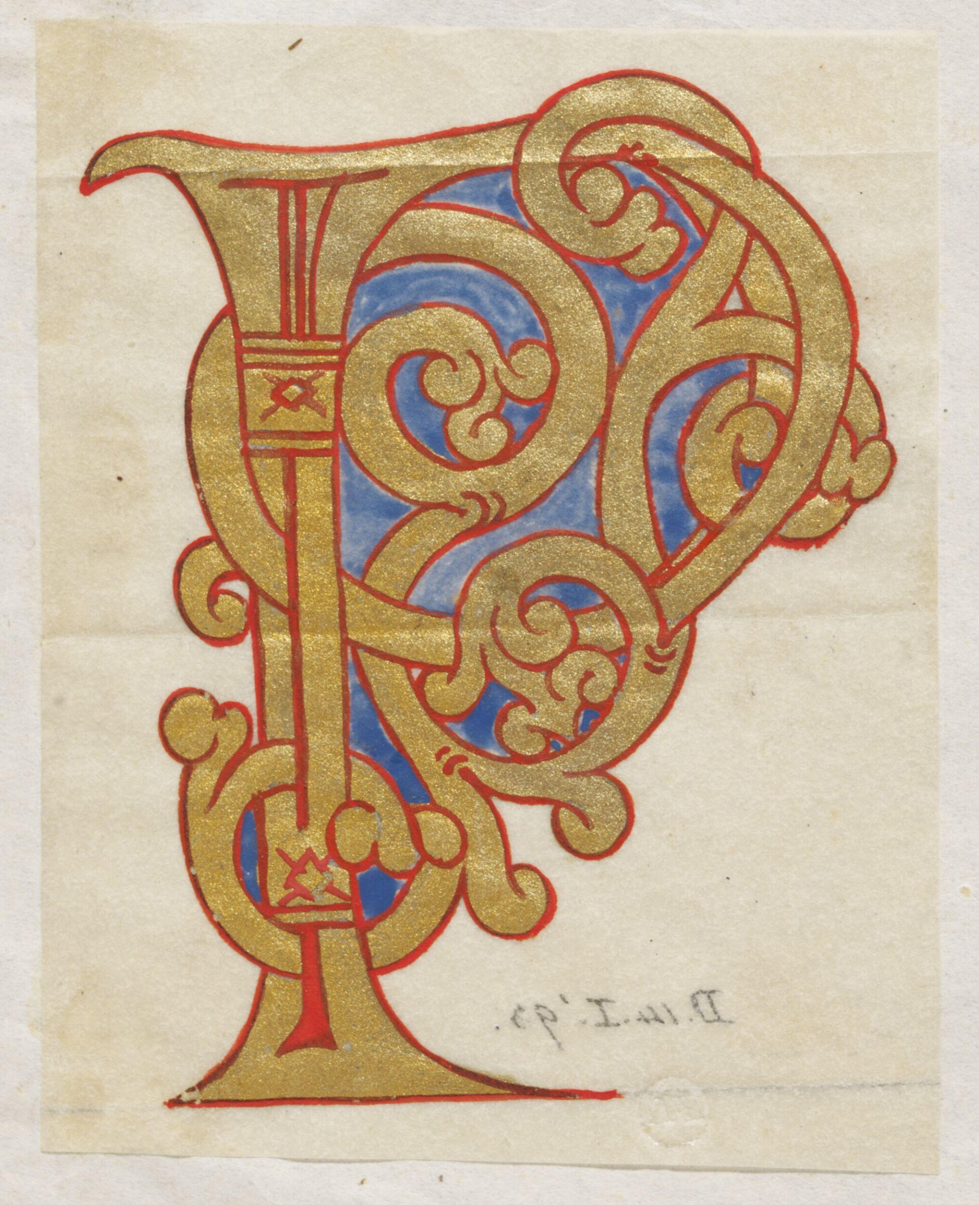 Illumination copied after medieval models, C. Barison, before 1893