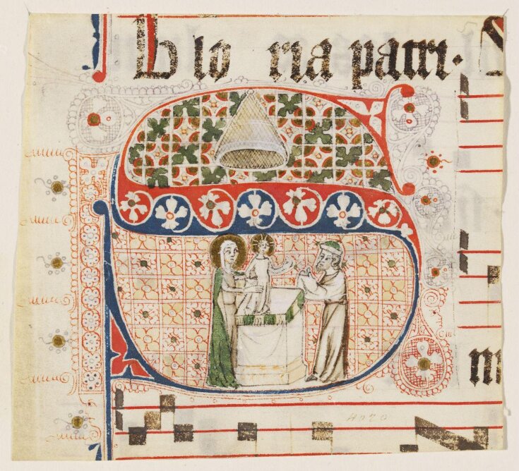 Historiated initial from a choirbook top image