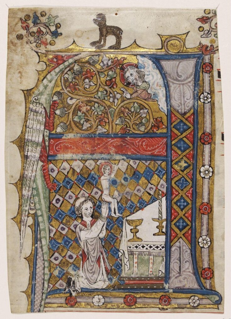 Historiated initial from a Cistercian Gradual top image