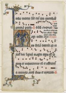 Leaf from a Dominican Antiphoner thumbnail 1