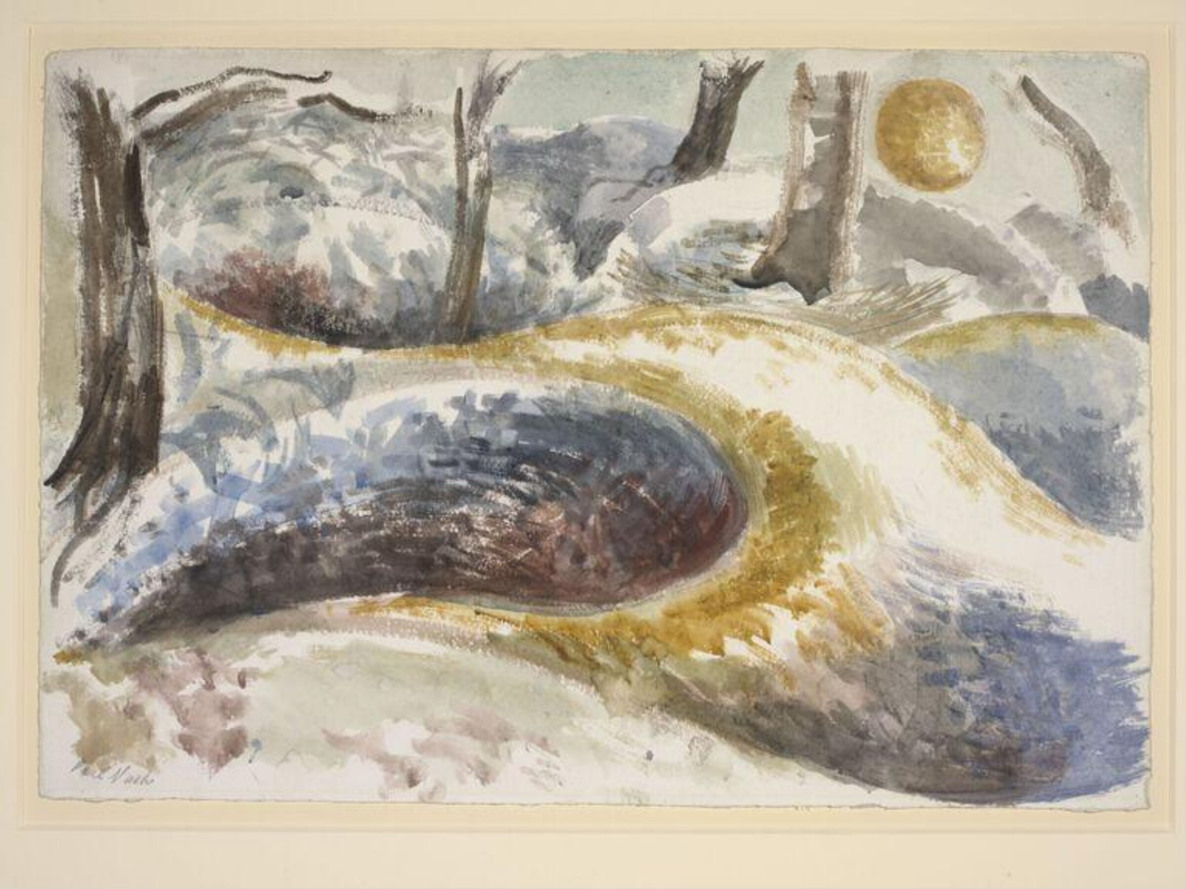 Landscape at Pen Pitts, Paul Nash, ca. 1937