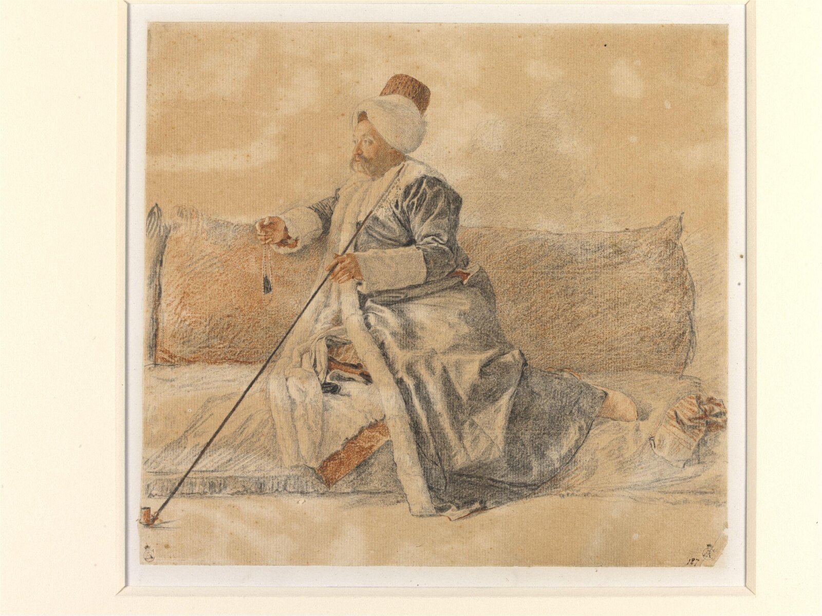 A Turk Seated, Jean Etienne Liotard, ca. 1740