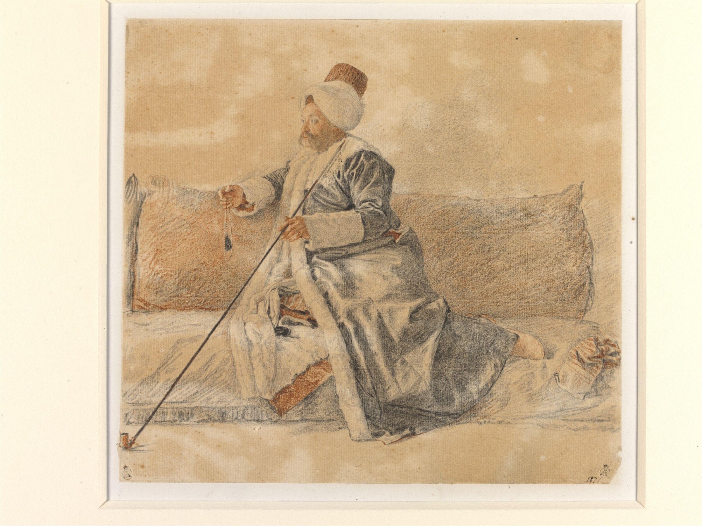 A Turk Seated, Jean Etienne Liotard, ca. 1740