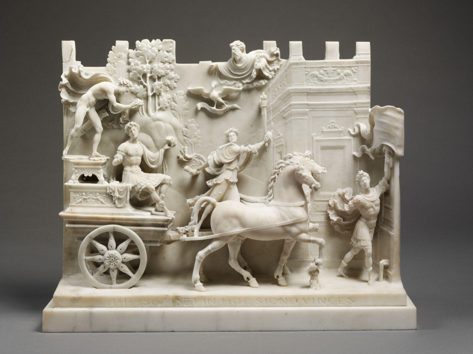 Relief depicting a Procession towards a contest, Benedetto Cervi, ca.1531-1532