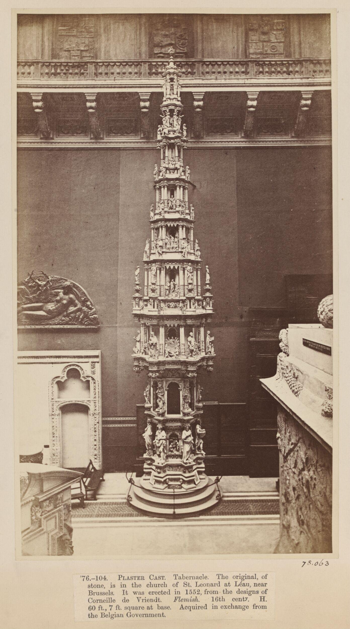 Cast of tabernacle from the Church of St. Leonard at Leau near Brussels in Cast Court (Gallery 46A)