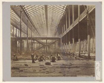 Construction of 1862 International Exhibition, north courts