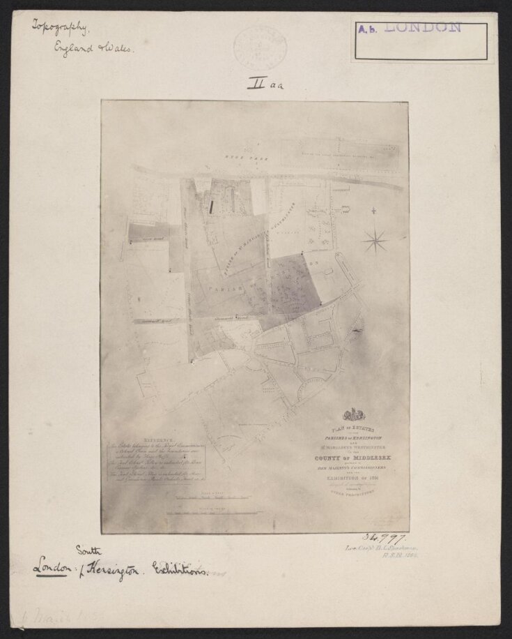 Plan of the estates of the area of South Kensington, commissioned for the Exhibition of 1851 image