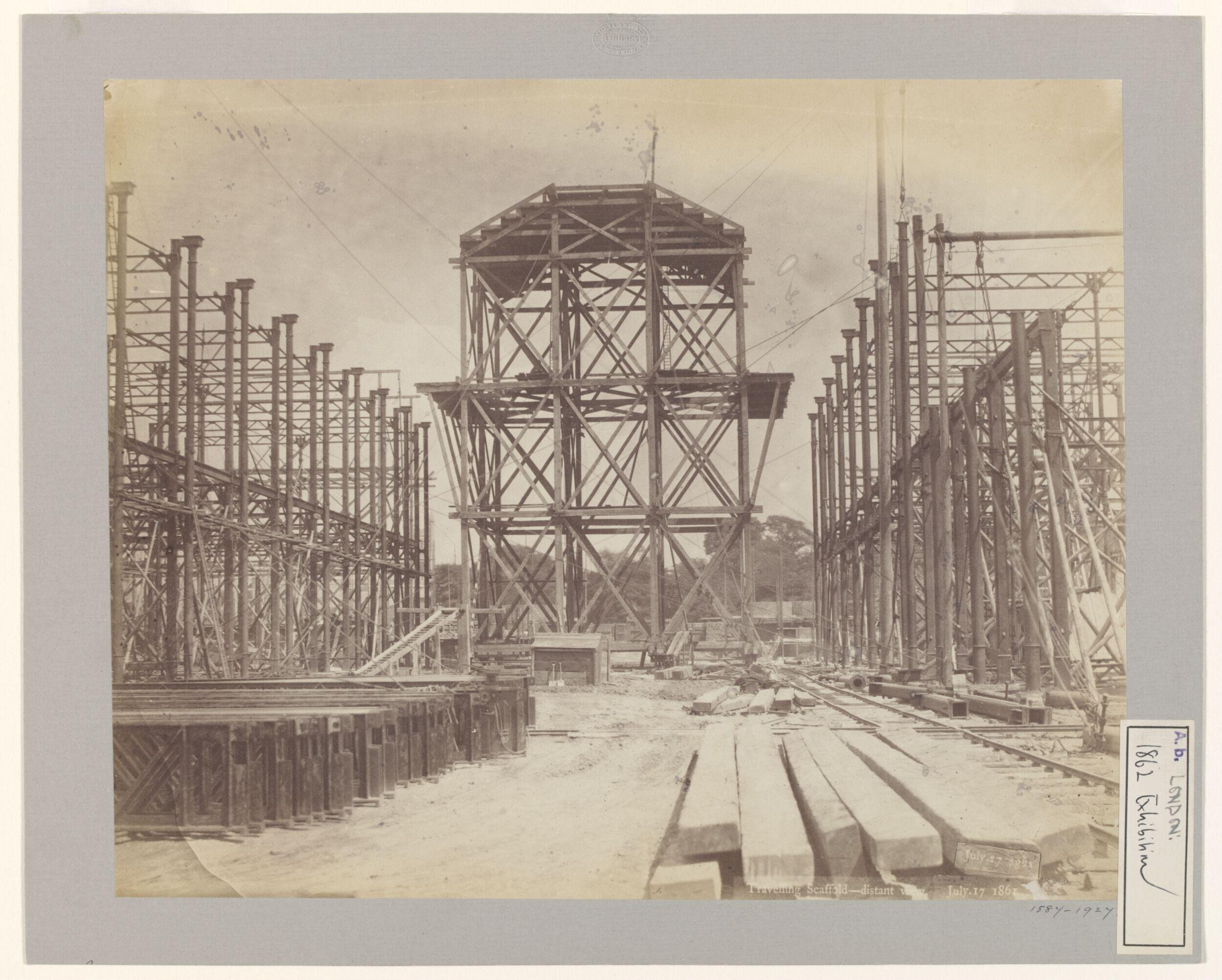 Construction of 1862 International Exhibition buildings