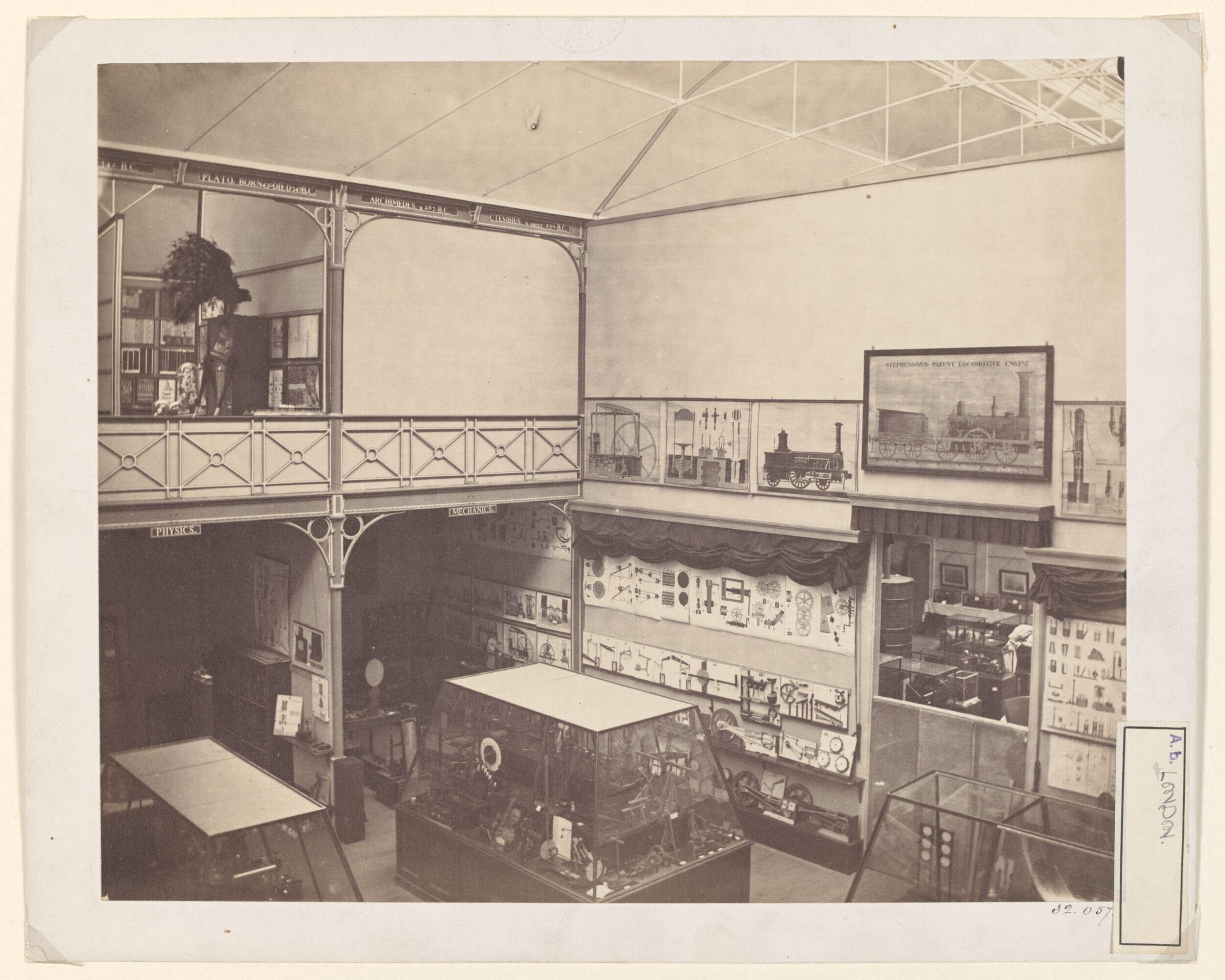 Interior view of the Patent Museum, South Kensington Museum ('the Brompton Boilers')