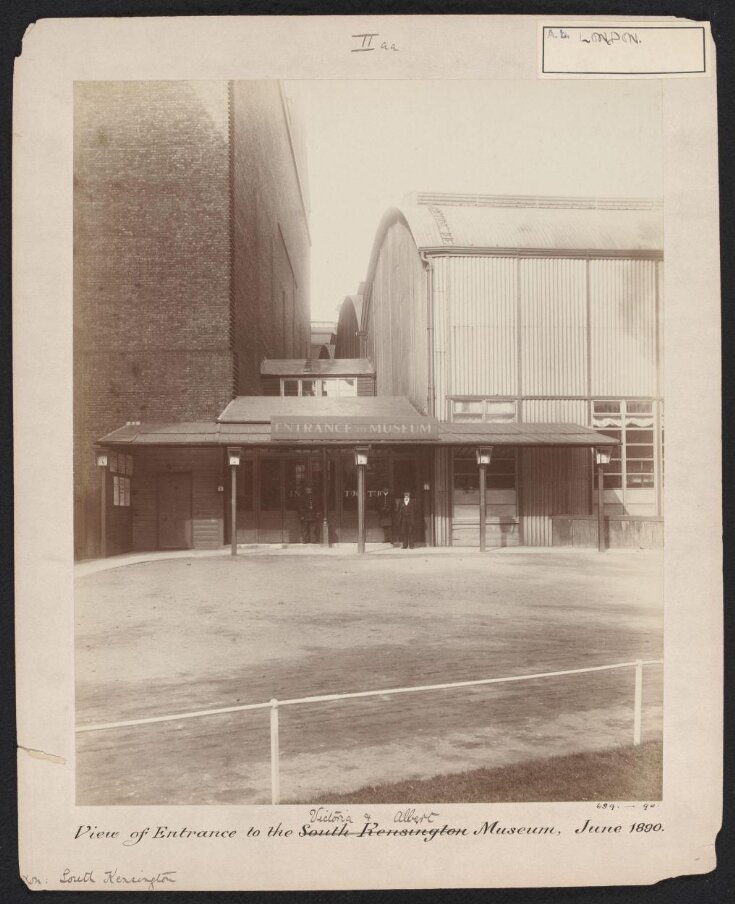 Entrance to South Kensington Museum showing the Cast Courts and the 'Brompton Boilers top image