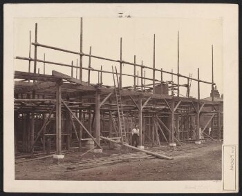 Exterior view of the Refreshment Rooms of the South Kensington Museum under construction