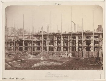 Exterior view of the Sheepshanks Gallery (Gallery 26) under construction, South Kensington Museum