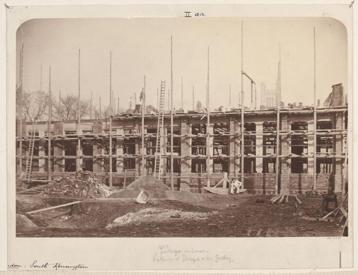 Exterior view of the Sheepshanks Gallery (Gallery 26) under construction, South Kensington Museum image
