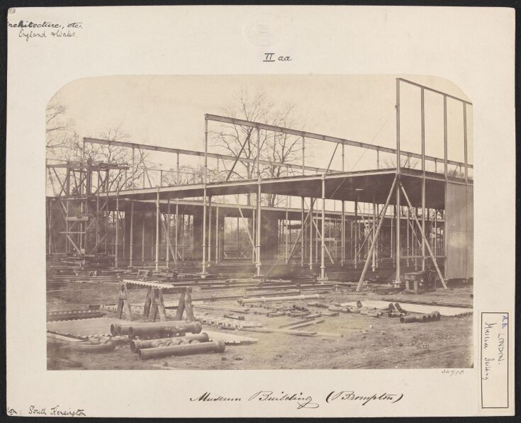 Exterior view of the South Kensington Museum (the 'Brompton Boilers') under construction image