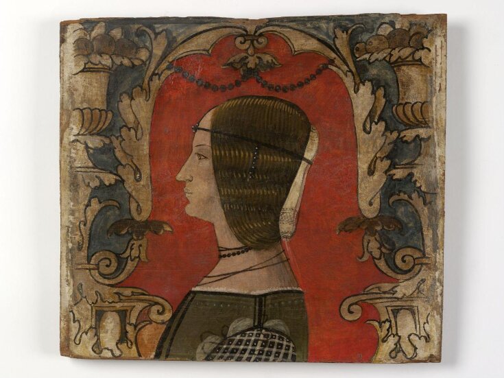 Profile bust of a lady facing left top image