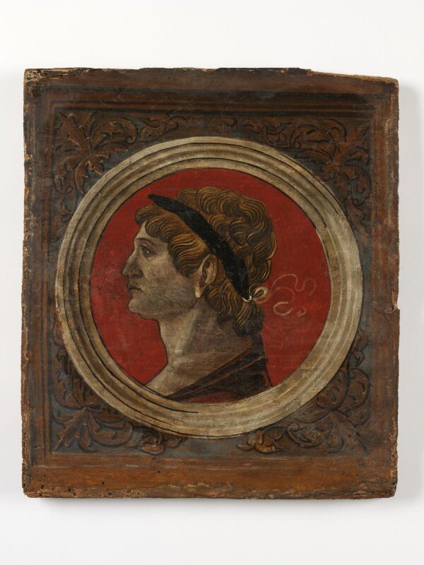 Laureated bust of a Roman Emperor facing left