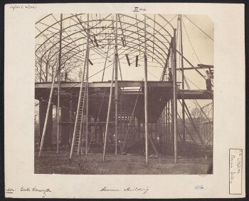 Exterior view looking south of the South Kensington Museum (the 'Brompton Boilers')