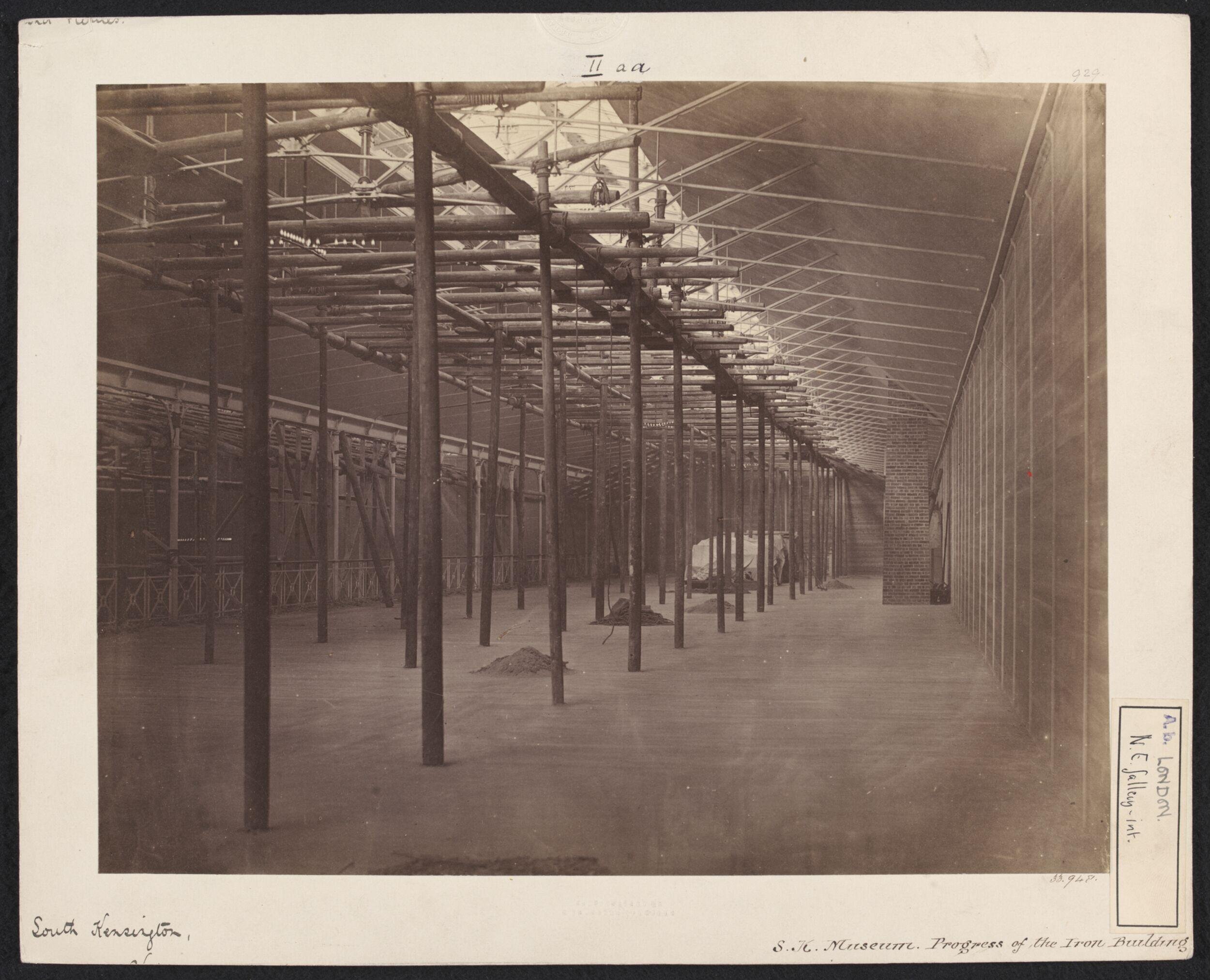 Interior view of north-east gallery, South Kensington Museum (the 'Brompton Boilers')