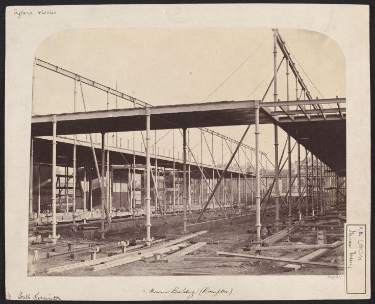 Exterior view of the South Kensington Museum (the 'Brompton Boilers') under construction image