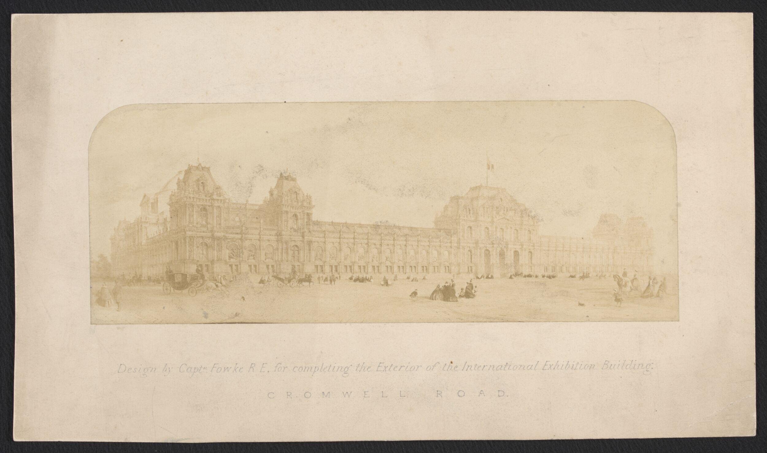 Design by Captain Fowke for exterior of International Exhibition building
