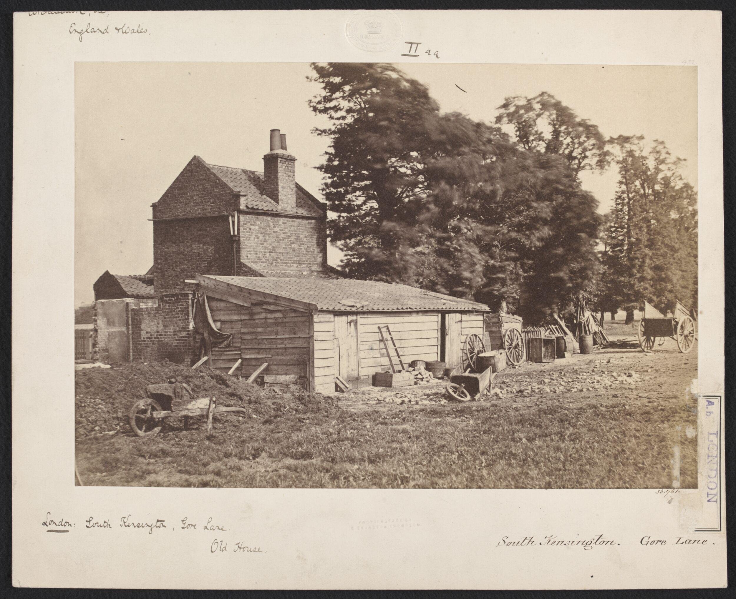 Exterior view, Old House, South Kensington, Gore Lane