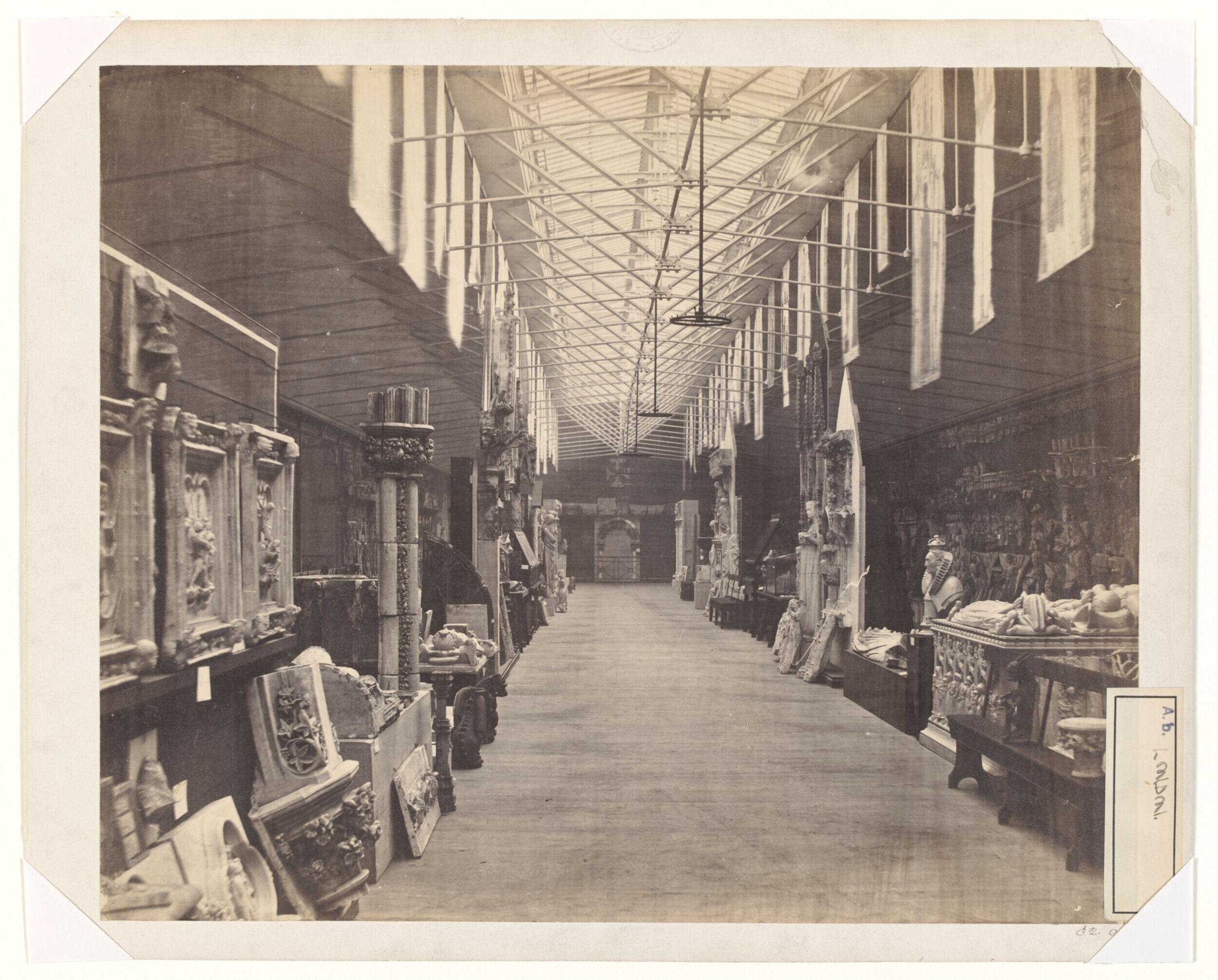 Interior view of the architectural casts gallery, South Kensington Museum ('the Brompton Boilers')