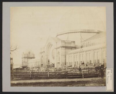 Construction of 1862 International Exhibition buildings, the Western Entrance