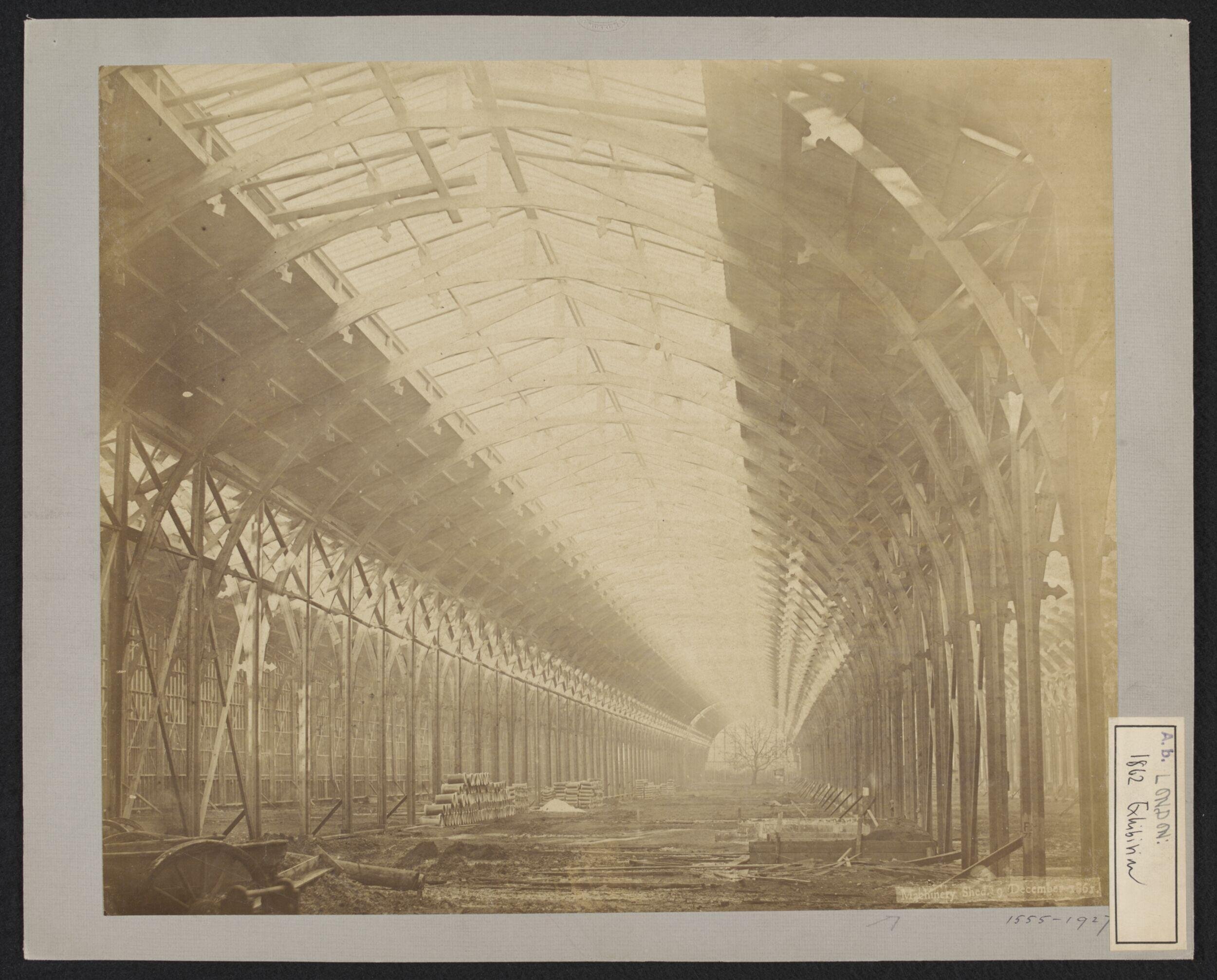 South Kensington, Construction of 1862 International Exhibition buildings, Machinery shed