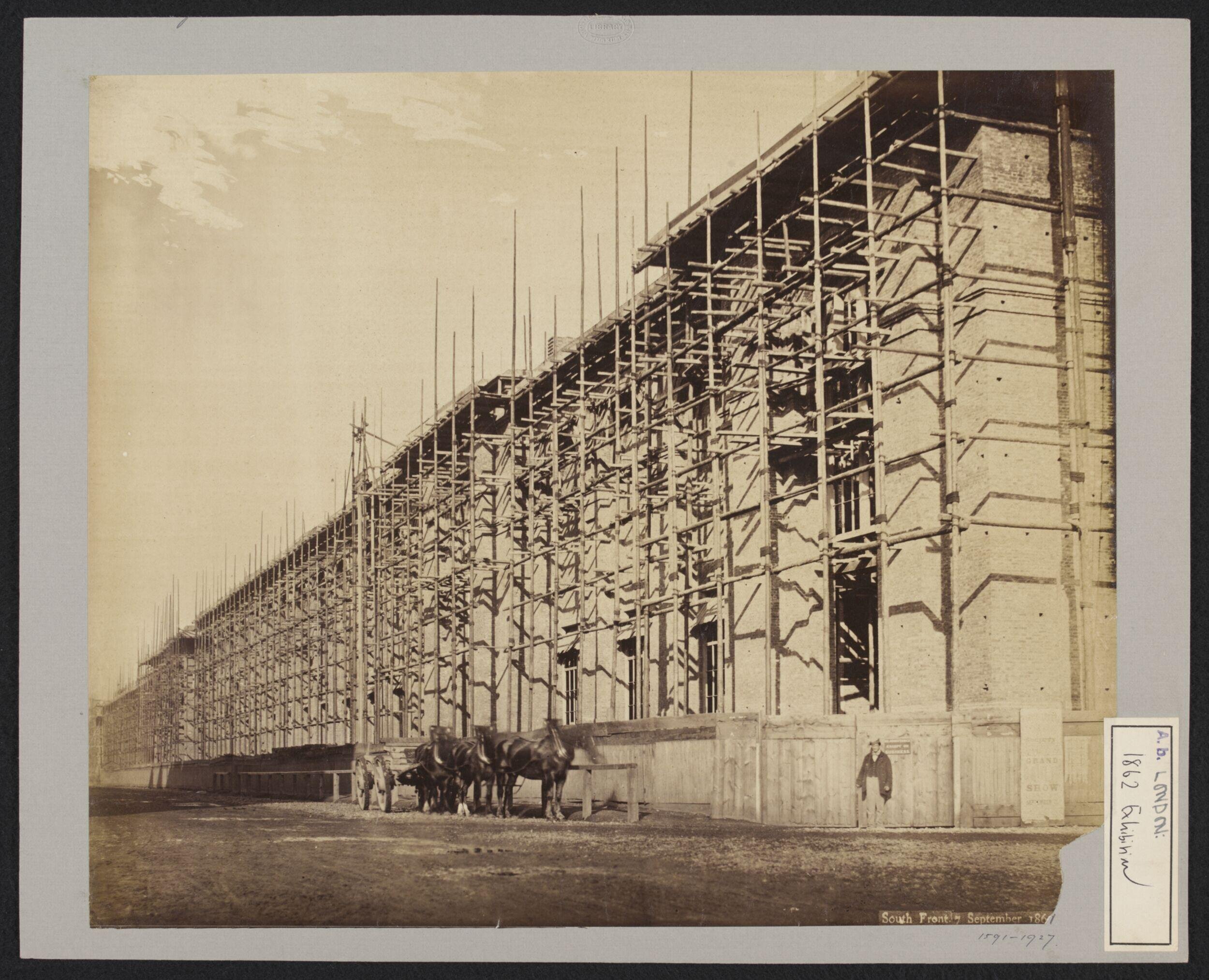 Construction of 1862 International Exhibition buildings