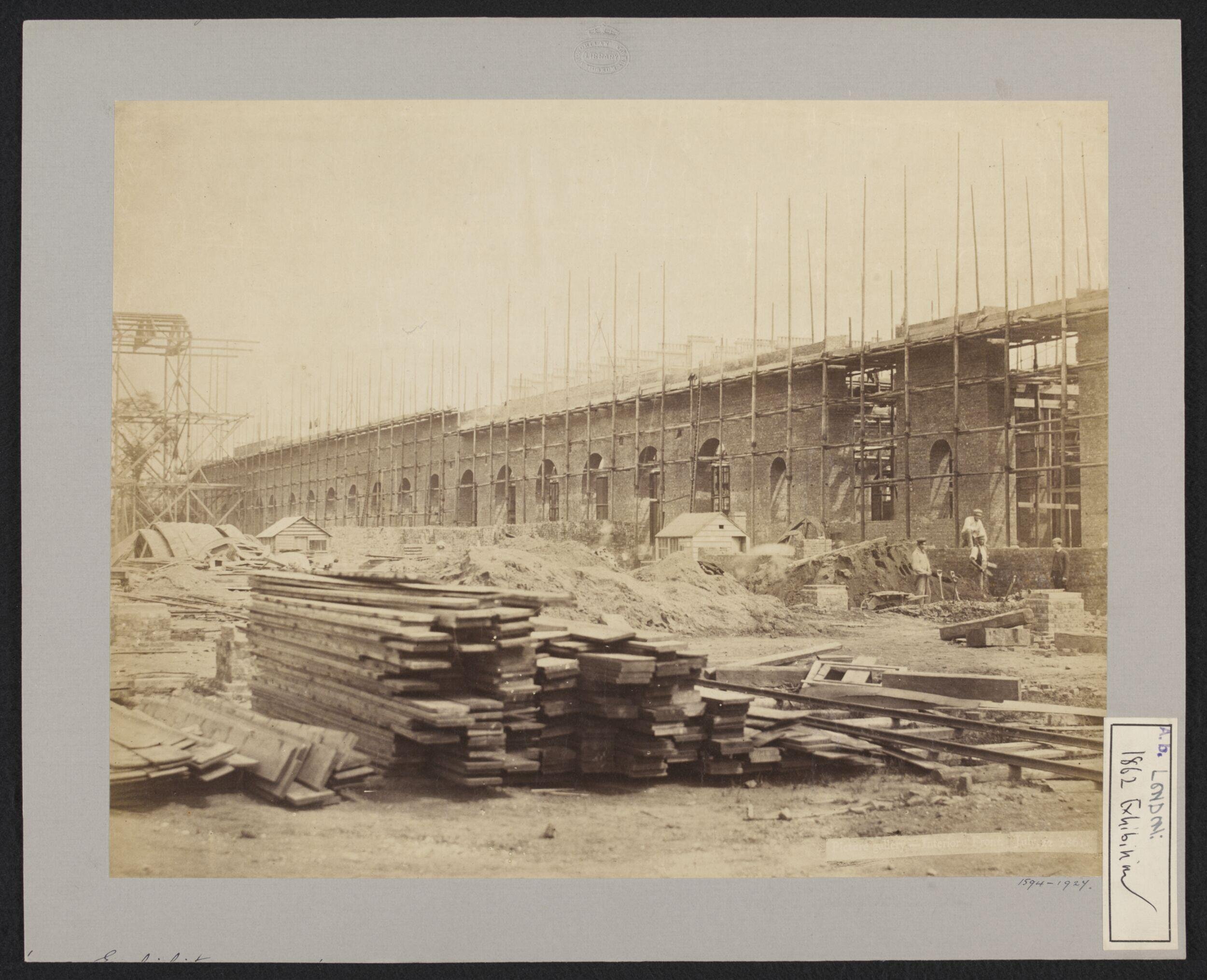 Construction of 1862 International Exhibition buildings