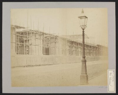 Construction of 1862 International Exhibition buildings, East front