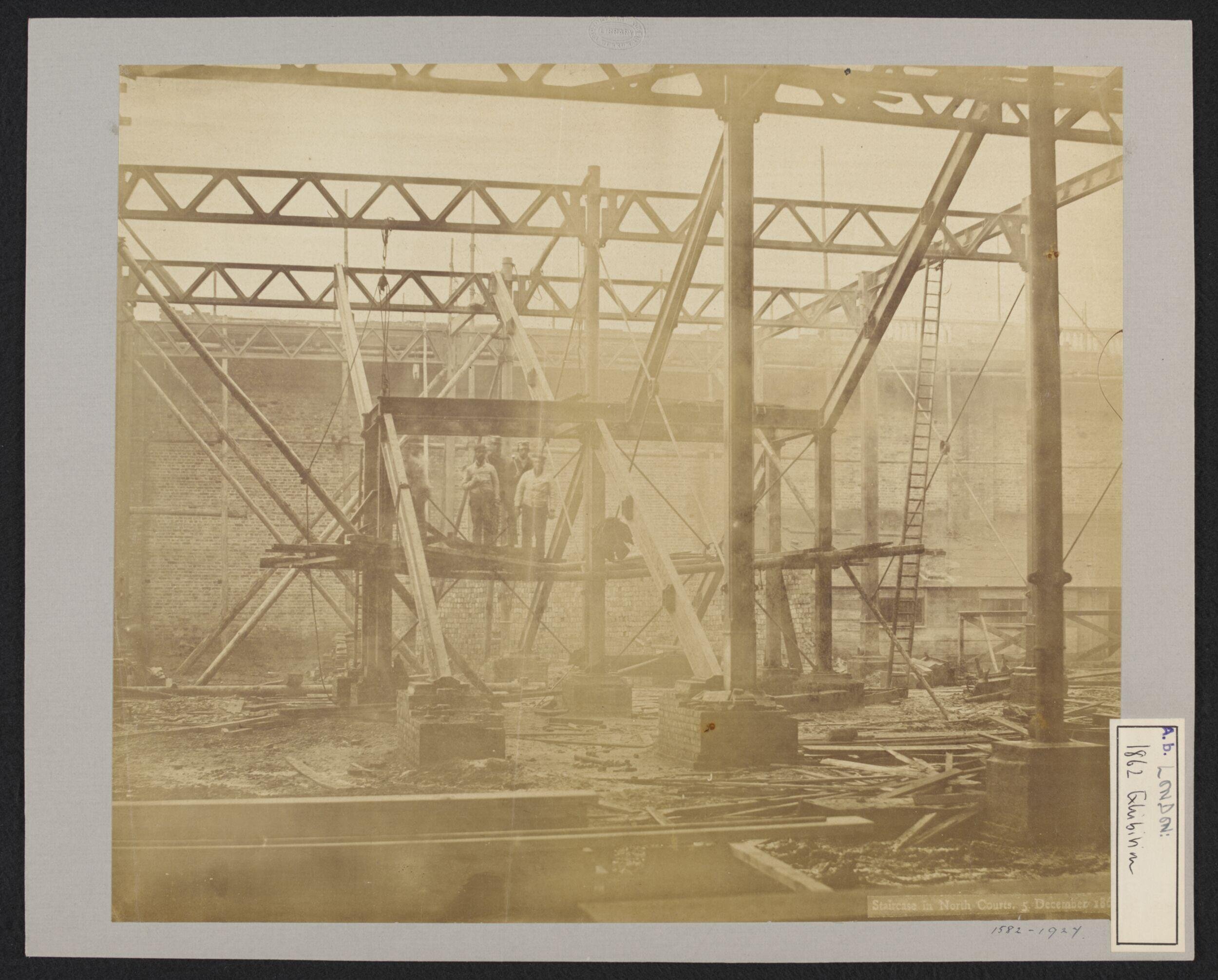 Construction of 1862 International Exhibition buildings