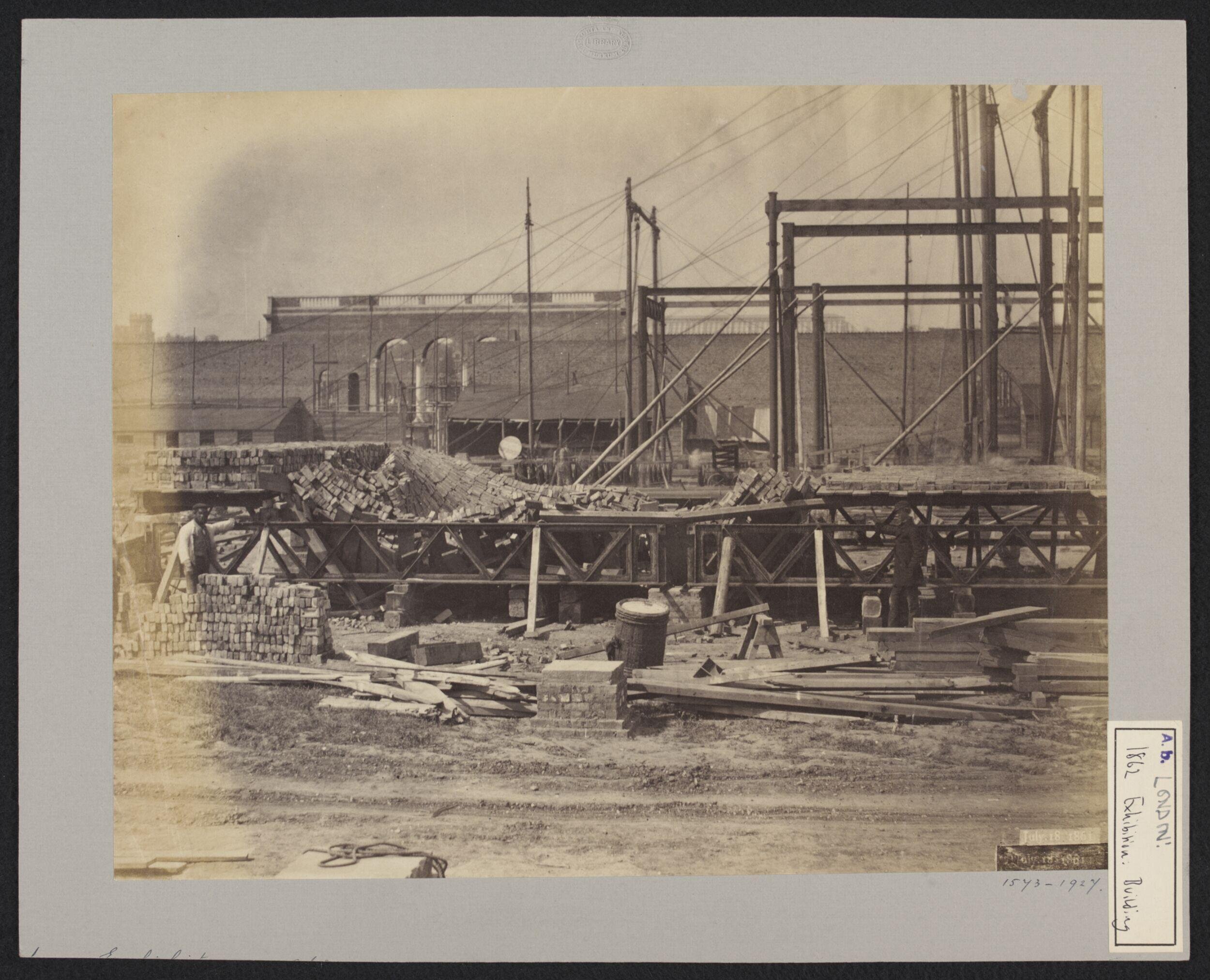 Construction of 1862 International Exhibition buildings