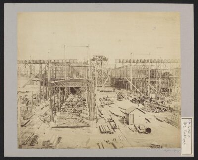 Construction of 1862 International Exhibition buildings