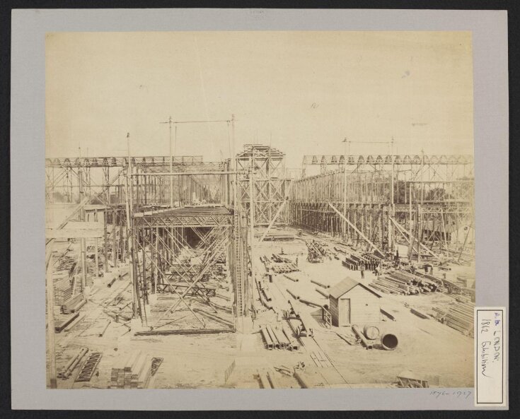 Construction of 1862 International Exhibition buildings top image