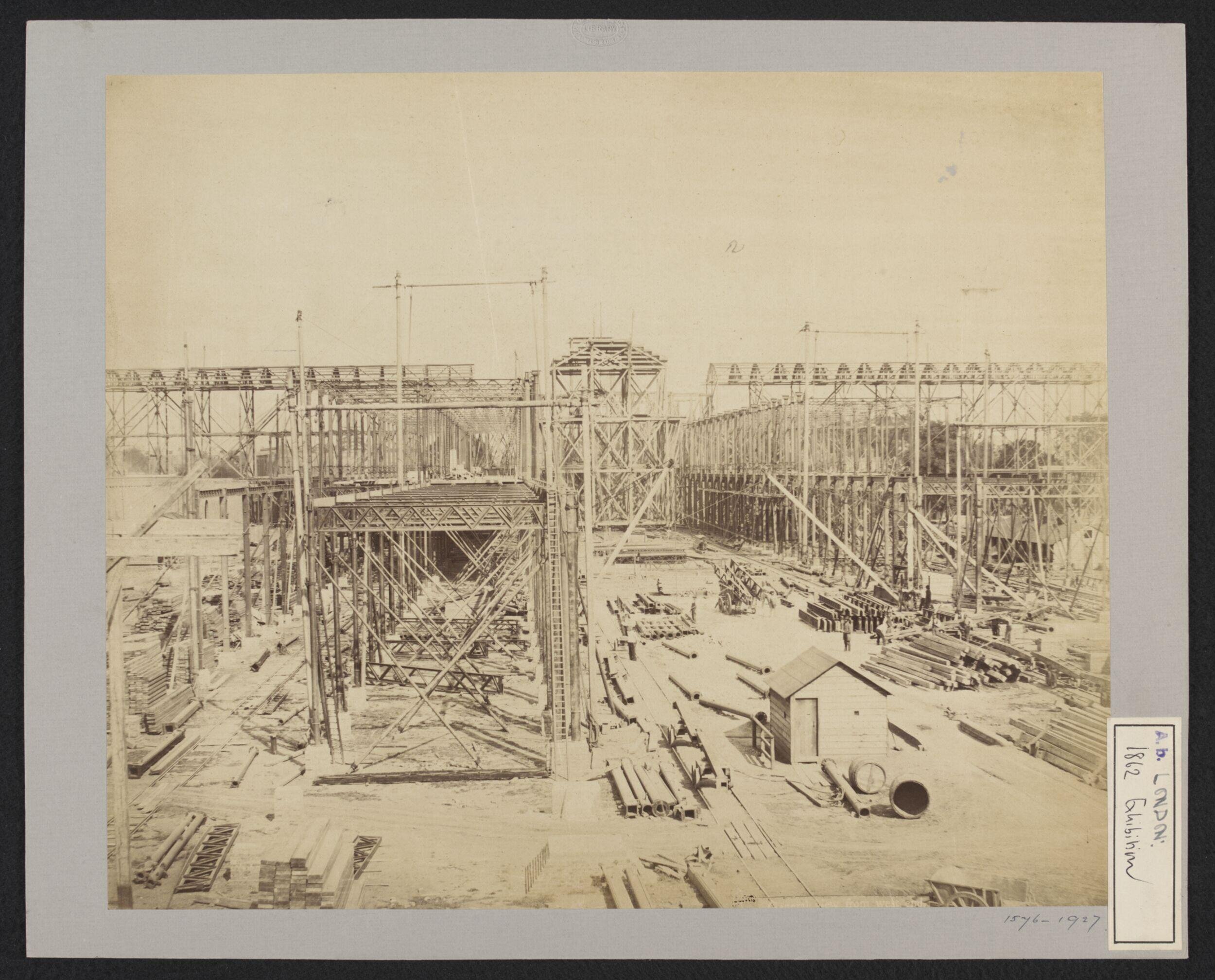 Construction of 1862 International Exhibition buildings