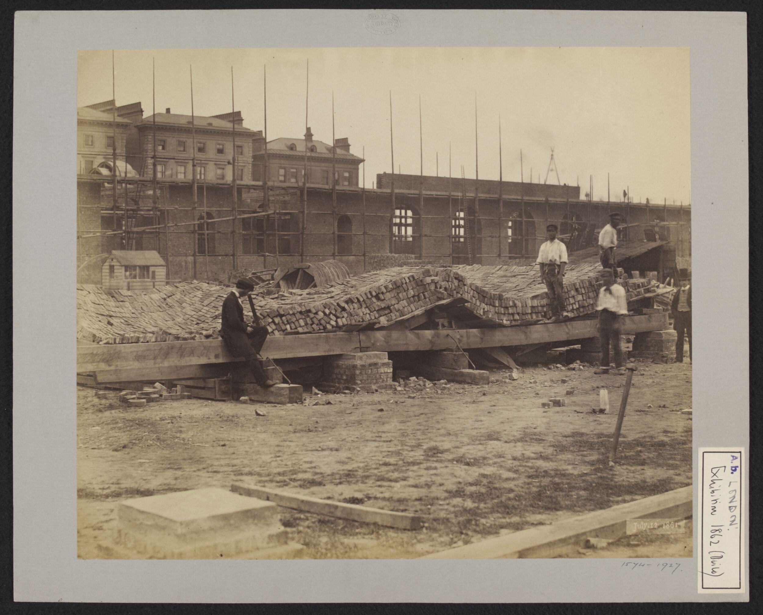 Construction of 1862 International Exhibition buildings