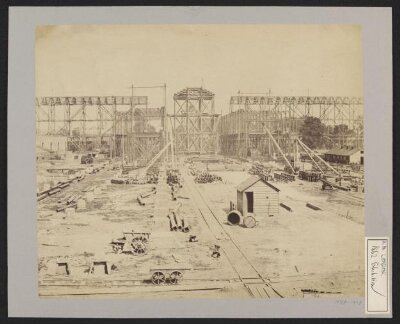 Construction of 1862 International Exhibition buildings