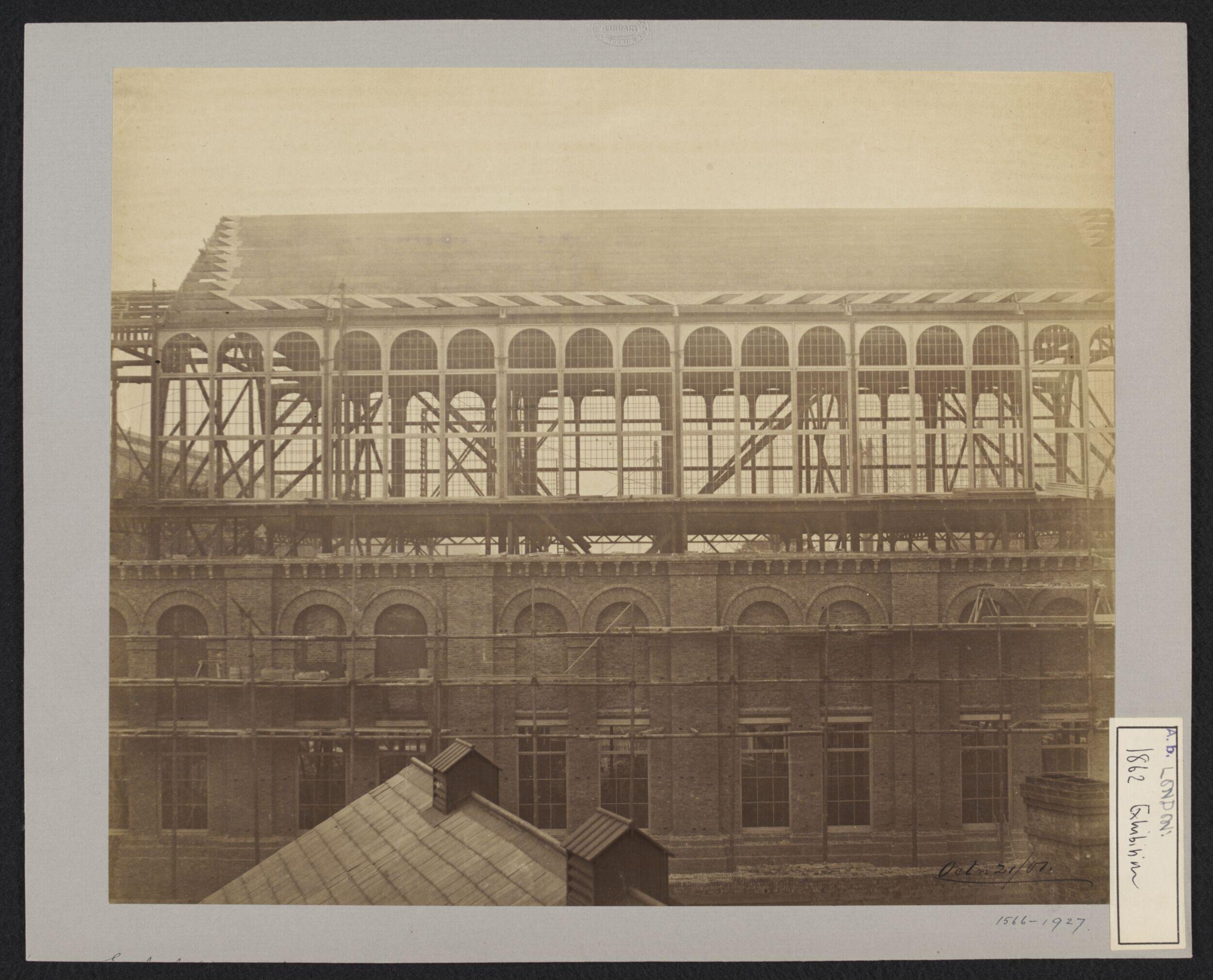 Construction of 1862 International Exhibition building