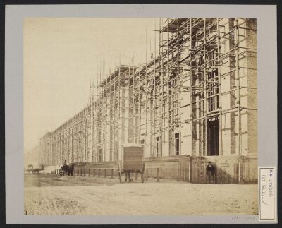 Construction of 1862 International Exhibition buildings